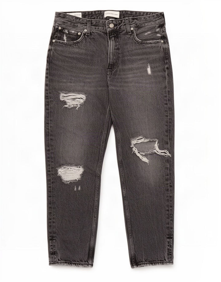 Calvin Klein Herre Distressed Slim Jeans W31 L27 Grå