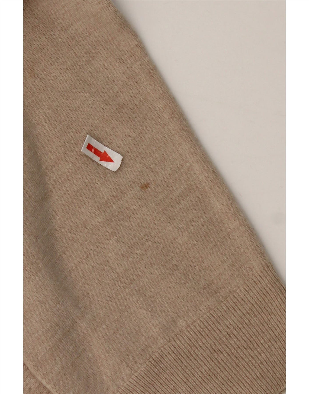 Marks & Spencer Herre Regular Fit V-hals sweater 2XL Beige Akryl