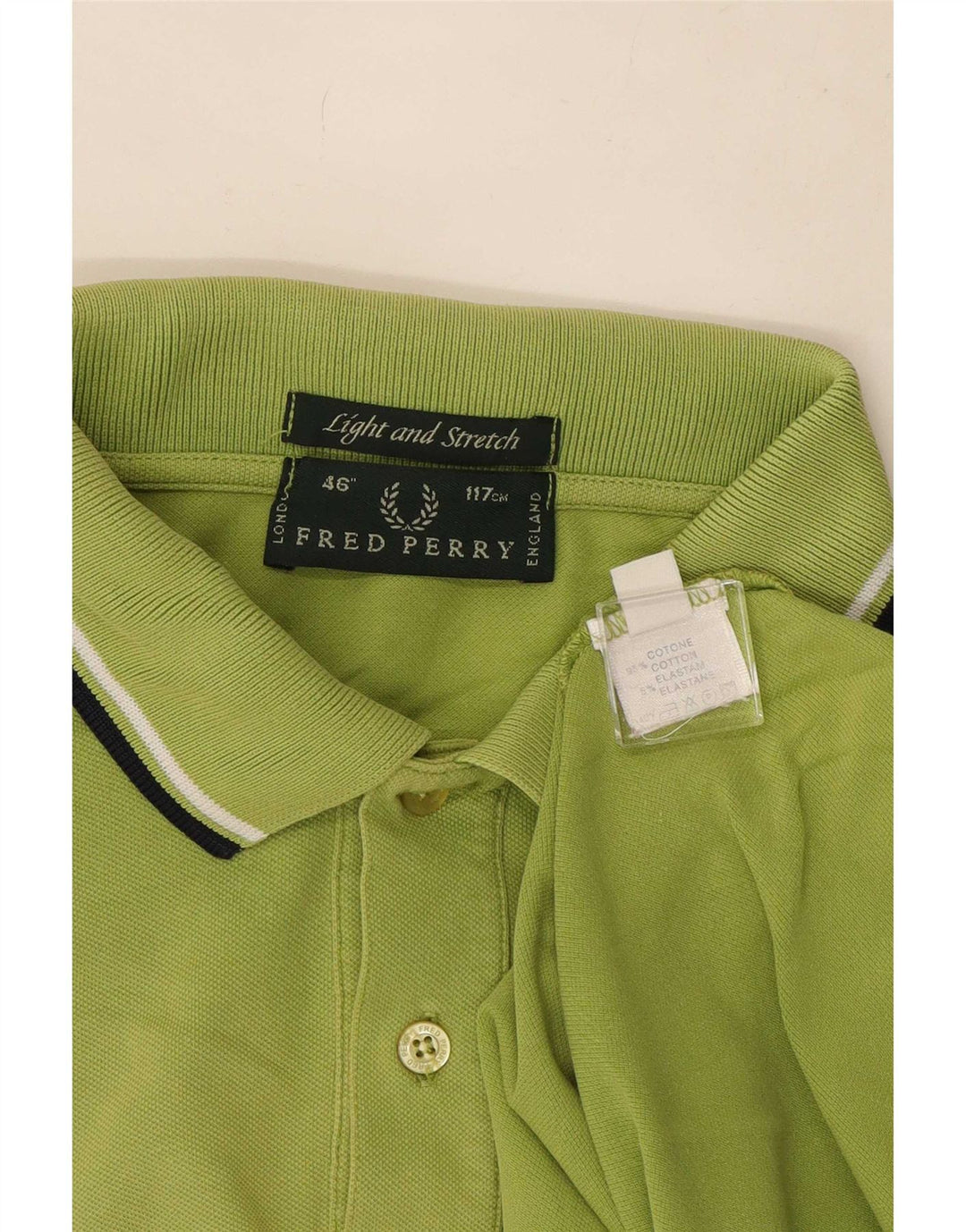 Fred Perry Herre poloshirt Stor grøn stribet bomuld
