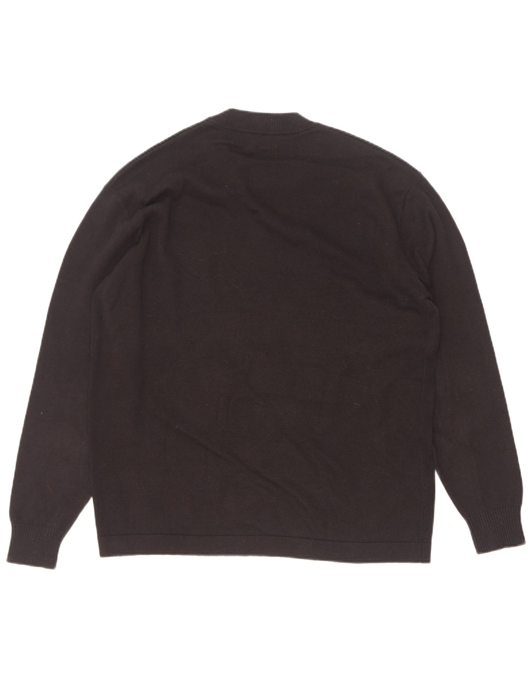 Zara Herre sweater med rund hals, lille sort bomuld