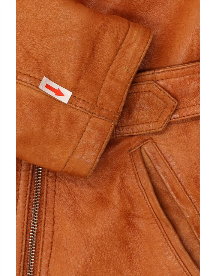 Yessica Dame Læderjakke UK 20 2XL Brun Læder