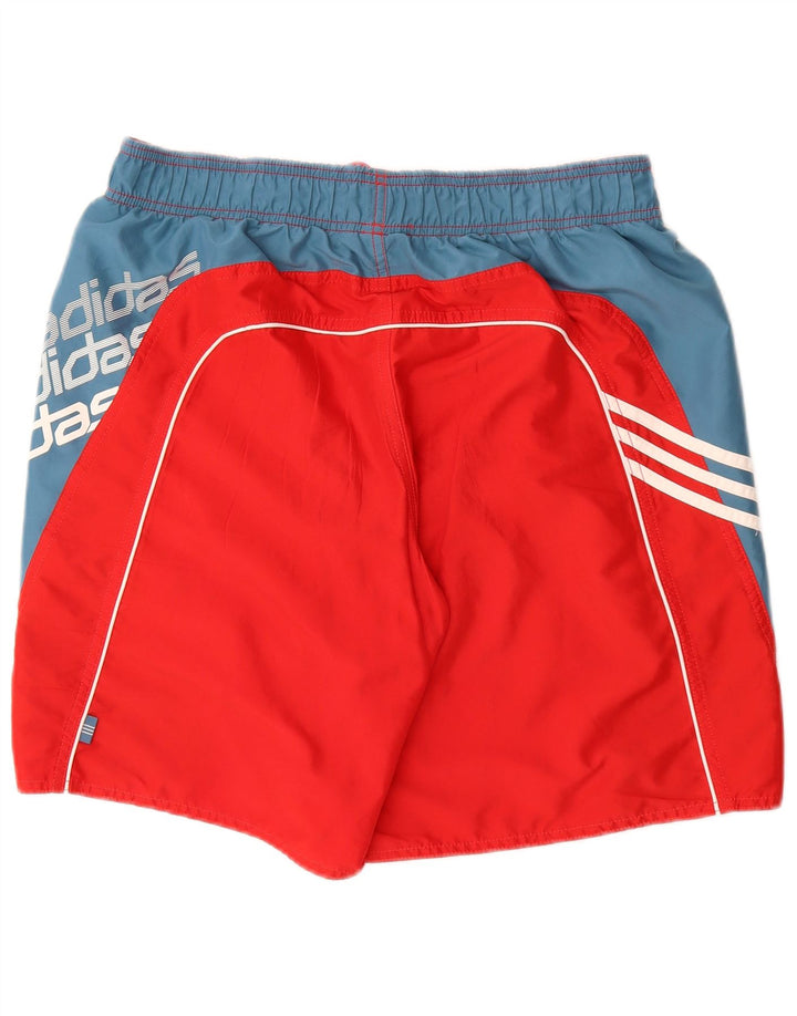 ADIDAS Mens Graphic Swimming Shorts Large  Red Colourblock Polyester