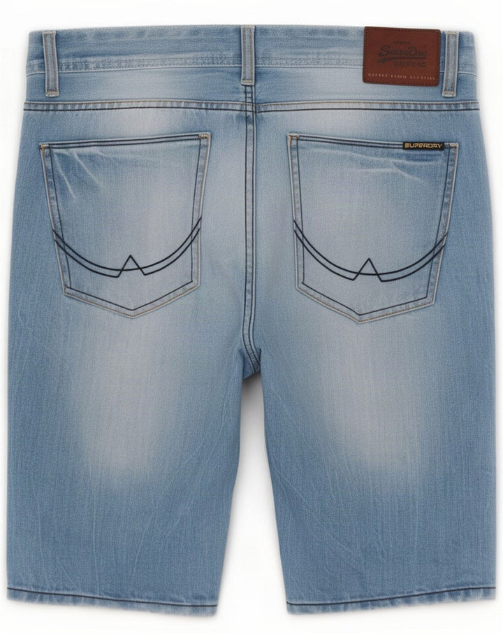 Superdry Denimshorts til mænd Medium W32 Blå Bomuld