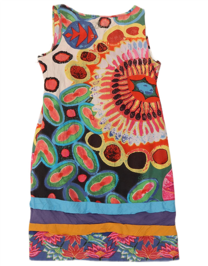 Desigual Womens Graphic Shift Dress EU 40 Medium Multicolored Floral