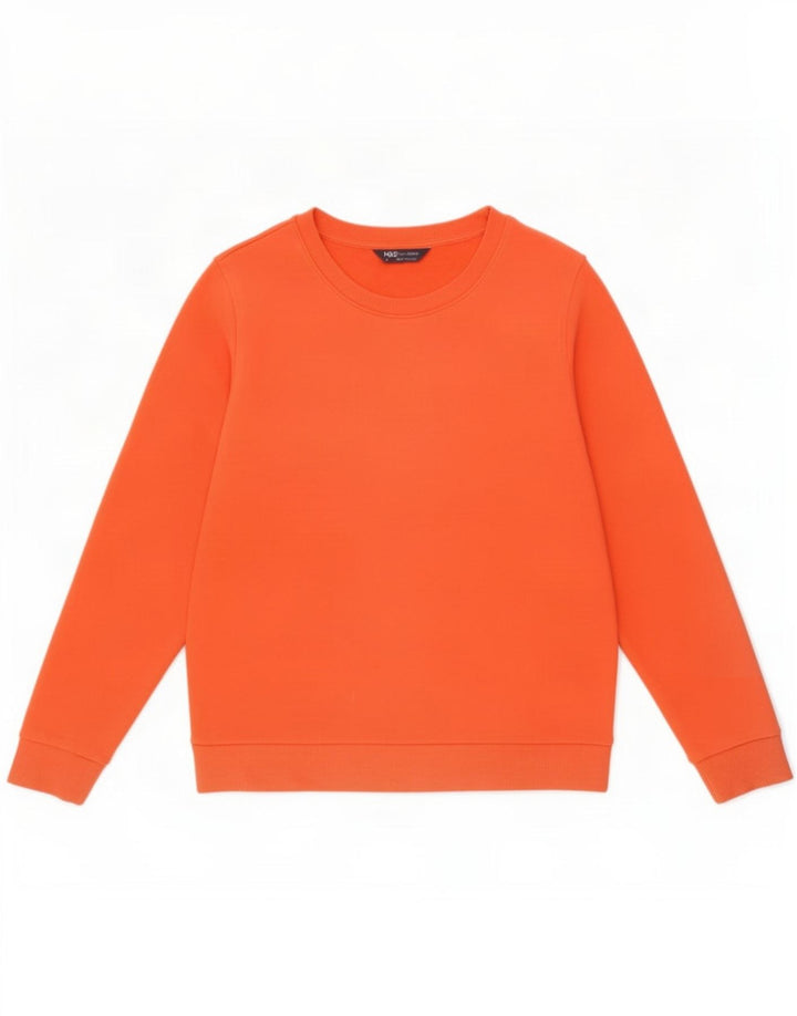 Marks & Spencer Dame Sweatshirt Jumper UK 16 Stor Rød Bomuld