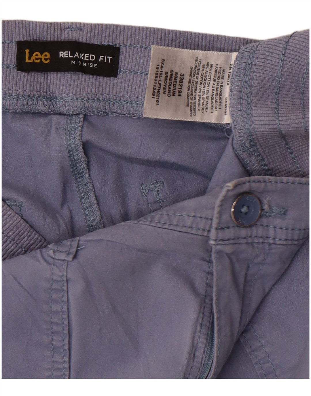 Lee Dame Mid Rise Relaxed Fit Capri Bukser US 8 Medium W32 L21 Blå