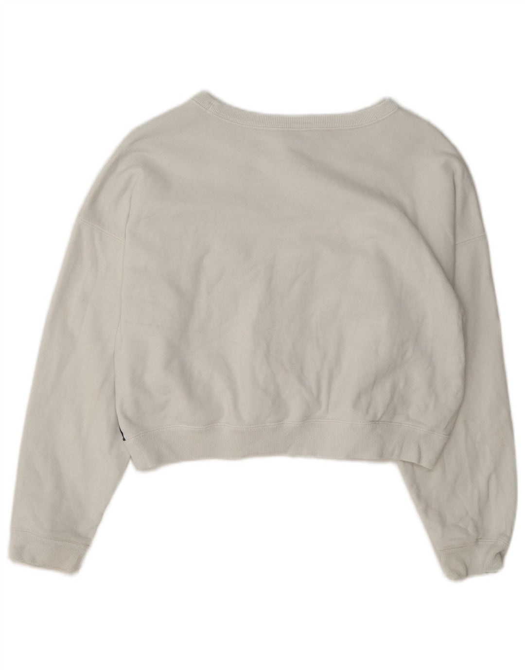 Champion Womens Oversized Crop Sweatshirt Jumper UK 10 Small White
