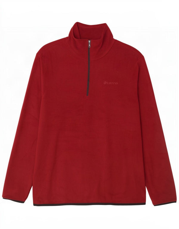 Lotto Fleece Jumper med lynlås til mænd XL Burgundy