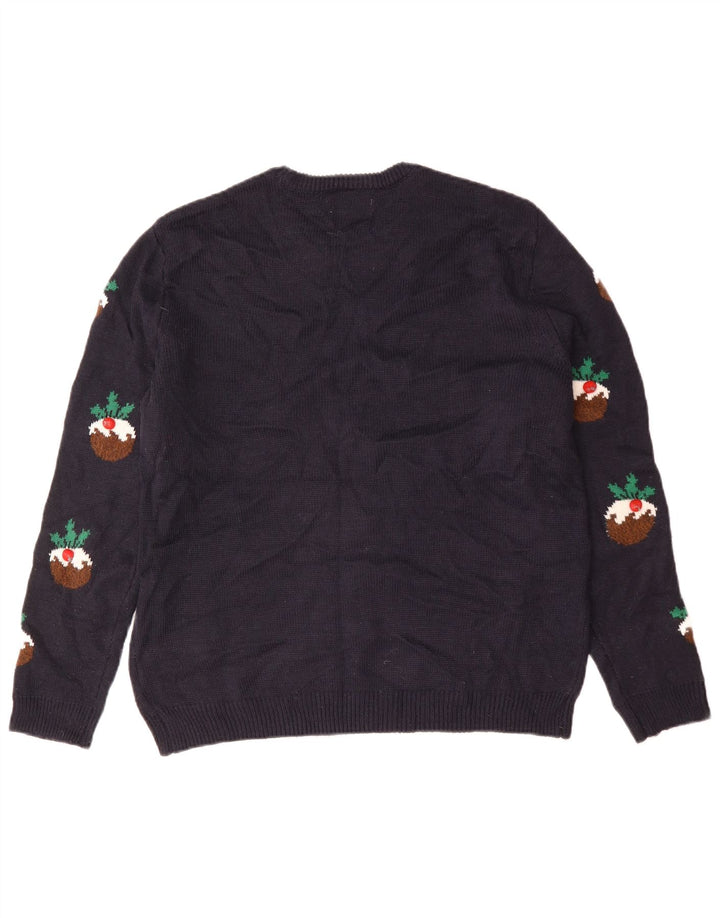 Marks & Spencer Dame sweater med rund hals DK 16 Stor marineblå