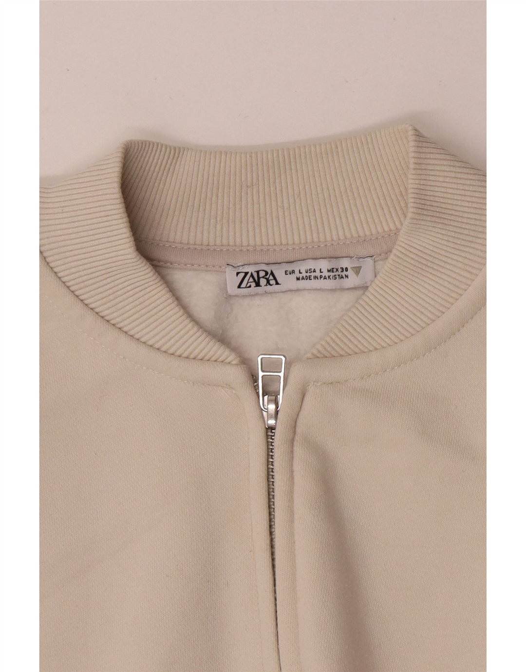 Zara Womens Oversized træningsdragt Topjakke UK 16 Large Beige
