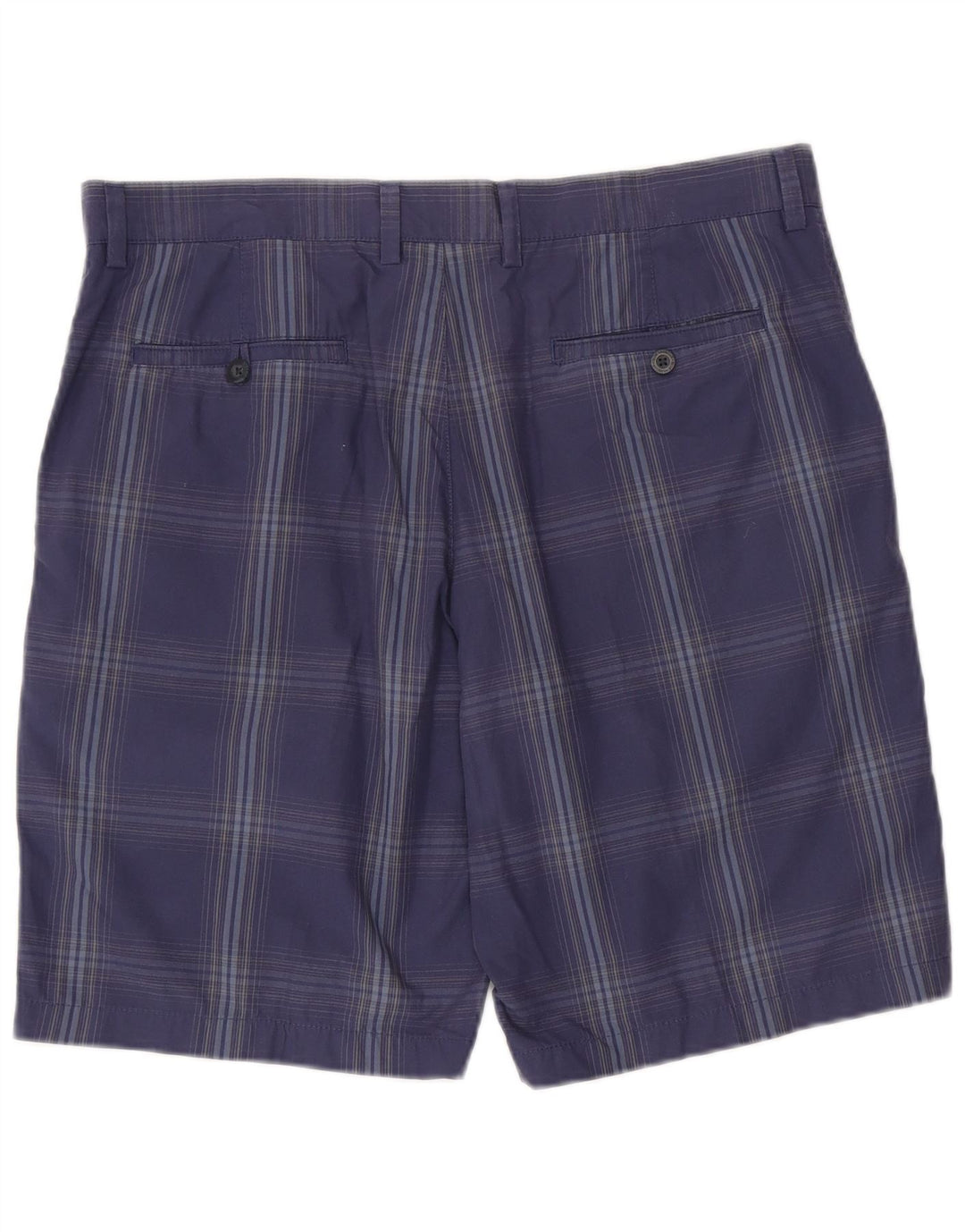 Marks & Spencer Chino-shorts til mænd W36 store blå ternet bomuld