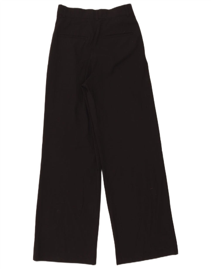 Zara Womens Pegged Chino Bukser Small W26 L31 Black Polyester