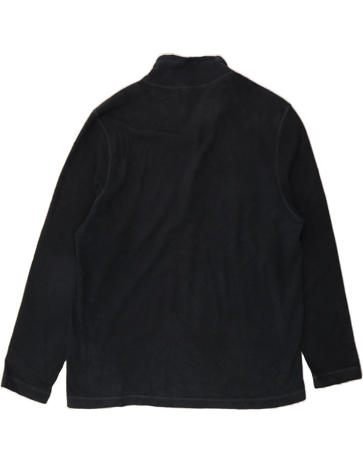 EDDIE BAUER Mens Zip Neck Fleece Jumper Large Navy Blue Polyester Vintage Eddie Bauer and Second-Hand Eddie Bauer from Messina Hembry 
