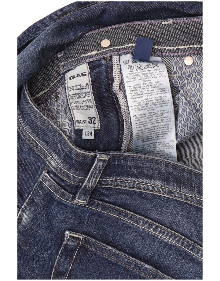 Gas Dame Albert Slim Jeans W32 L31 Blå Bomuld