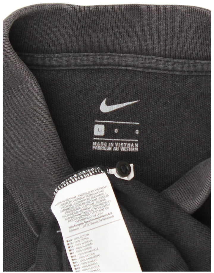 NIKE Poloshirt til mænd, stor sort bomuld