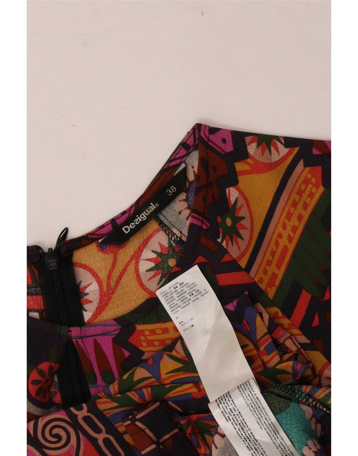Desigual 3/4 ærmet basiskjole til kvinder EU 38 Medium Flerfarvet Bohemian