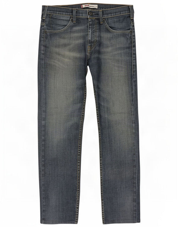 Levi's Mens 504 Straight Jeans W32 L30 Blue Cotton