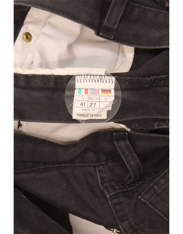 Roccobarocco kvinders tilspidsede jeans W27 L31 sort bomuld