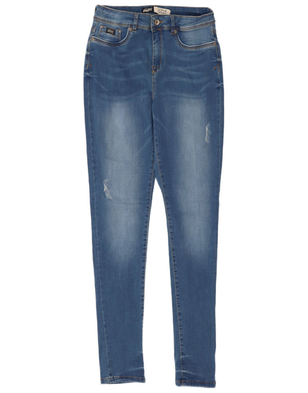 Superdry Womens Sophia Distressed Skinny Jeans UK 12 Medium W28 L32 Blue
