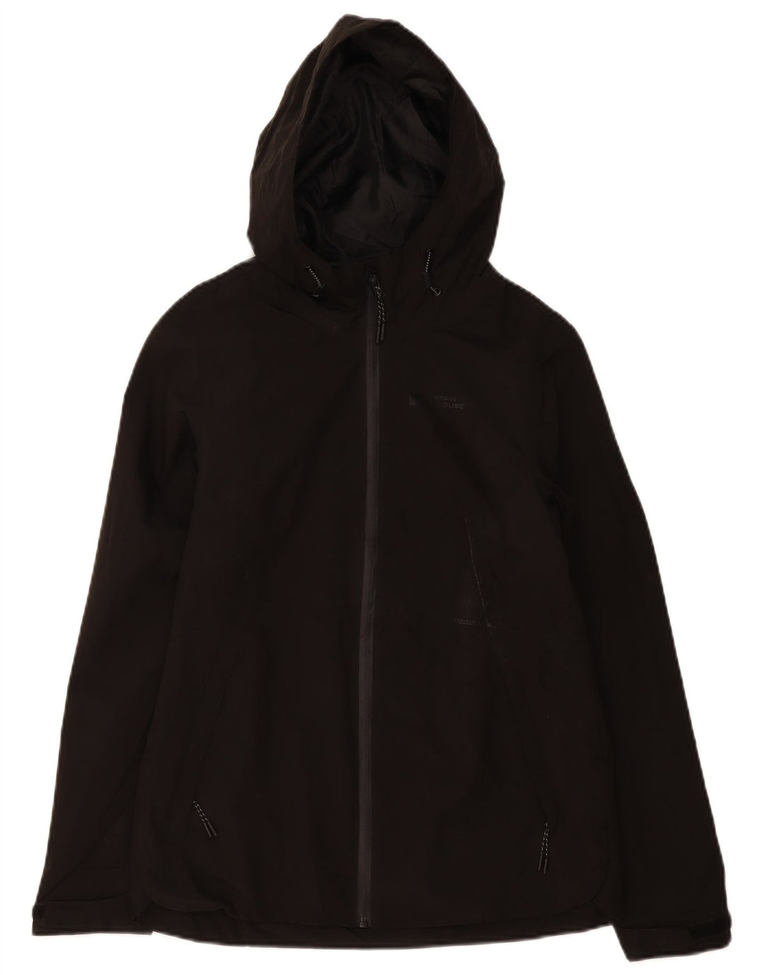 Mountain Warehouse Dame Regnjakke med hætte UK 8 Lille sort polyester