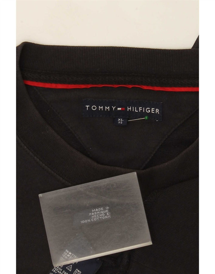 Tommy Hilfiger Herre Sweatshirt Jumper XL Sort Bomuld