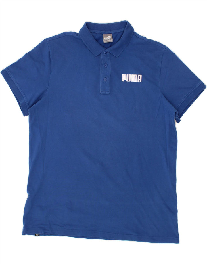 PUMA Mens Polo Shirt XL Blue Vintage Puma and Second-Hand Puma from Messina Hembry 