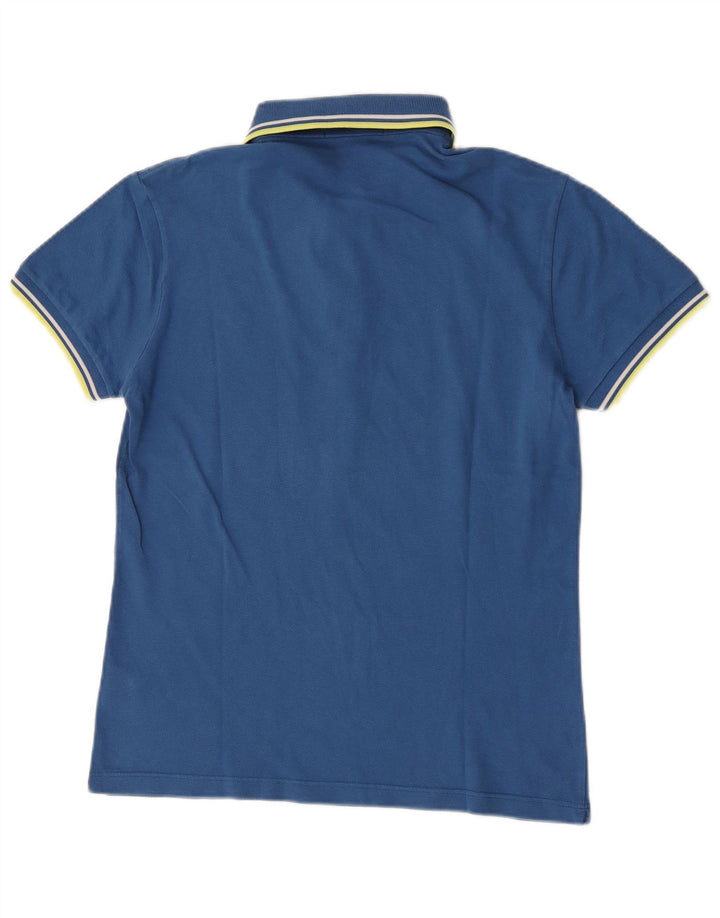 Fred Perry Herre lys og stræk poloshirt mellemblå stribet bomuld