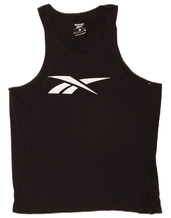 Reebok Herre Grafisk Vest Top Medium Sort Bomuld