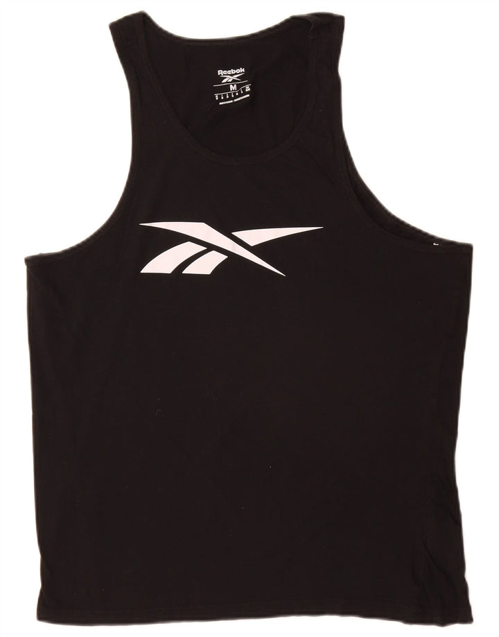 Reebok Herre Grafisk Vest Top Medium Sort Bomuld