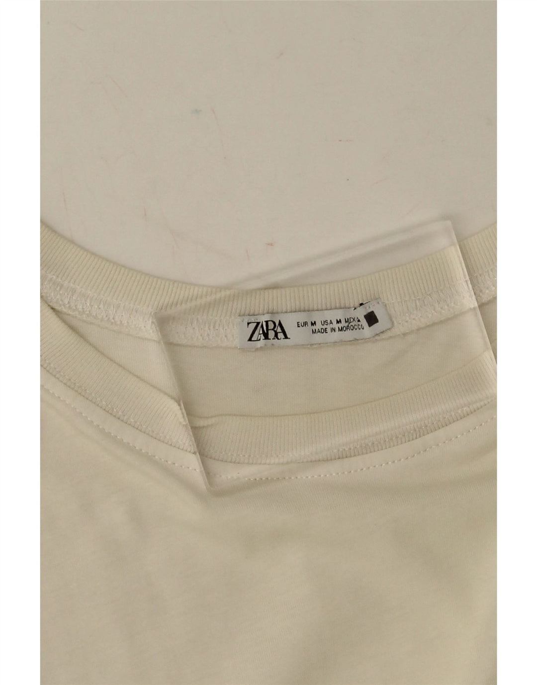 ZARA Womens T-Shirt Top UK 12 Medium White