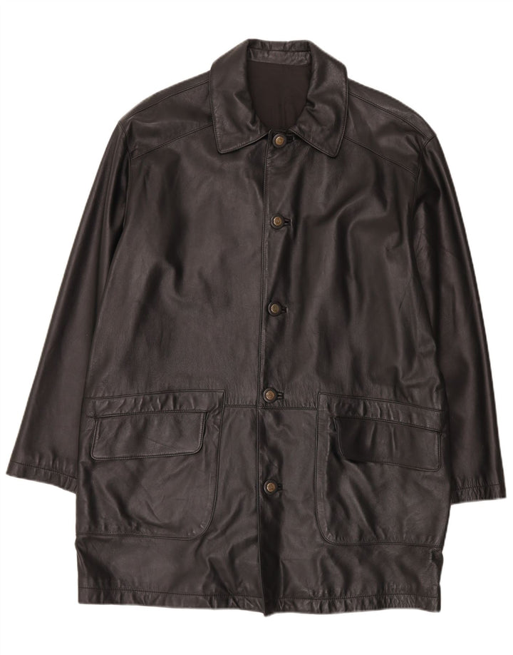 Vintage herre læderfrakke IT 50 Large Black