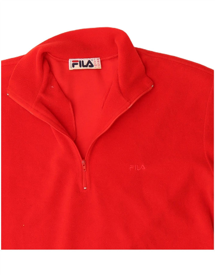 Fila Herre lynlås hals Fleece Jumper IT 48 Medium Rød Polyester