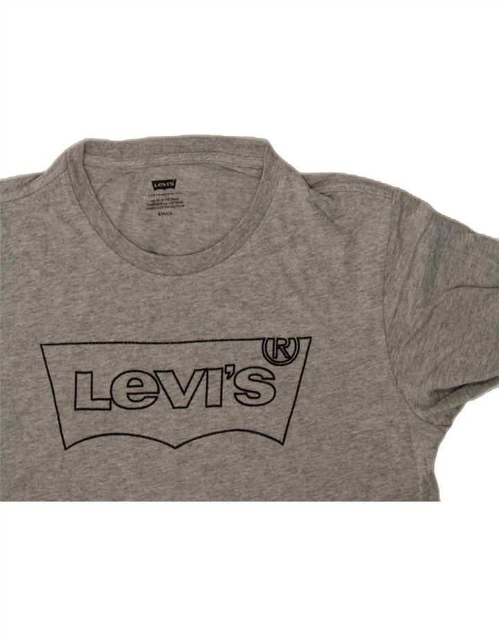 LEVI'S Mens Graphic T-Shirt Top Small Grey Cotton Vintage Levi's and Second-Hand Levi's from Messina Hembry 