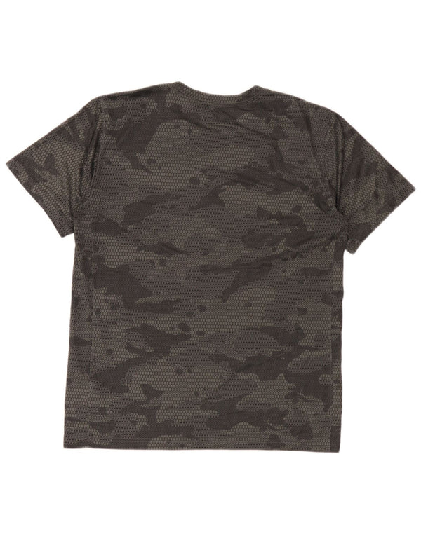 Nike Herre T-shirt Top Medium Sort Camouflage Polyester