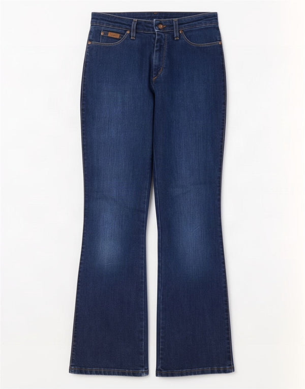 Wrangler Womens Curve Flared Jeans W30 L32 Blå Bomuld