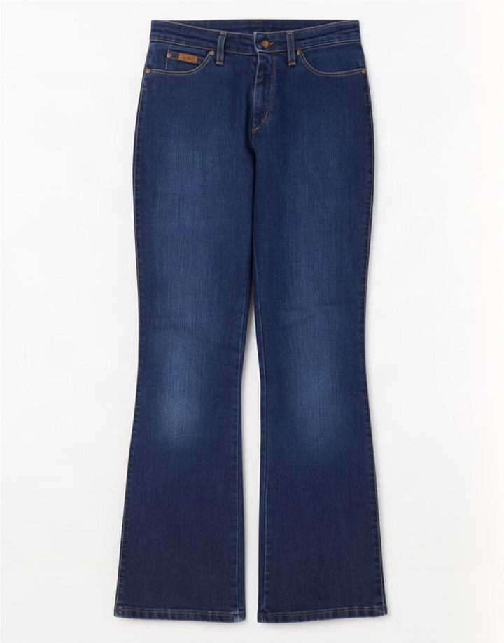 Wrangler Womens Curve Flared Jeans W30 L32 Blå Bomuld
