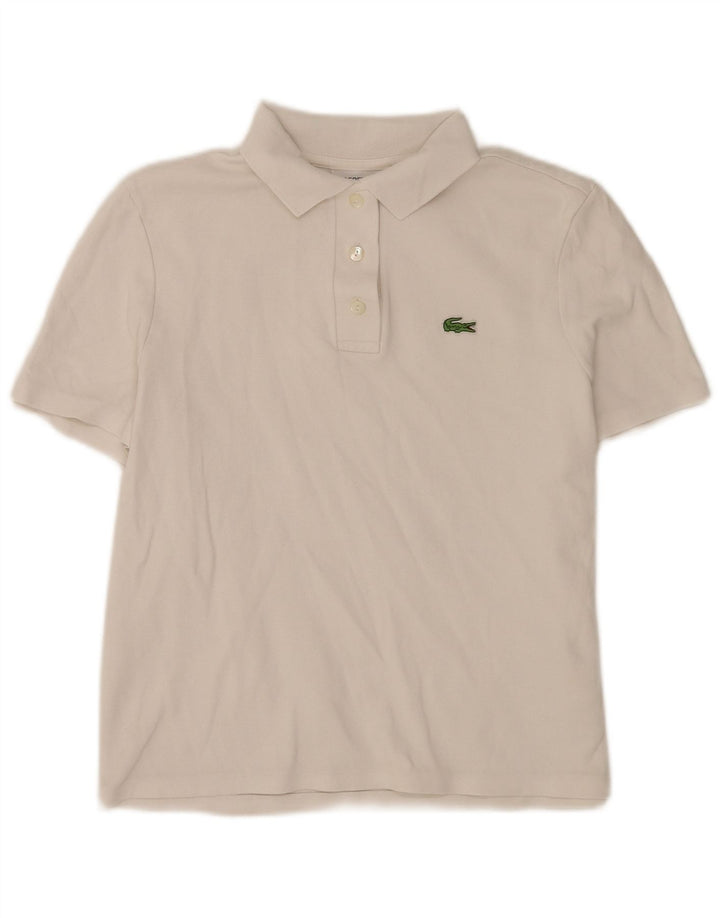 Lacoste Womens Regular Fit Polo Shirt Størrelse 40 Medium Hvid Bomuld