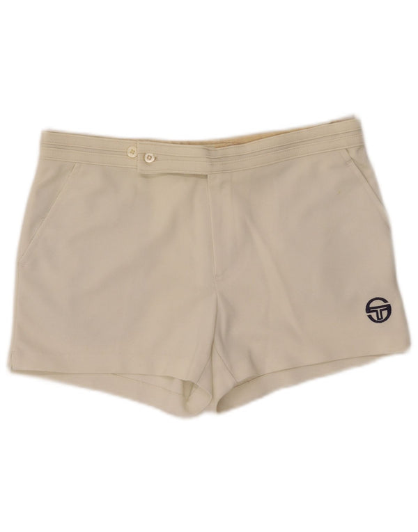 SERGIO TACCHINI Mens Casual Shorts IT 48 Medium W30 Off White