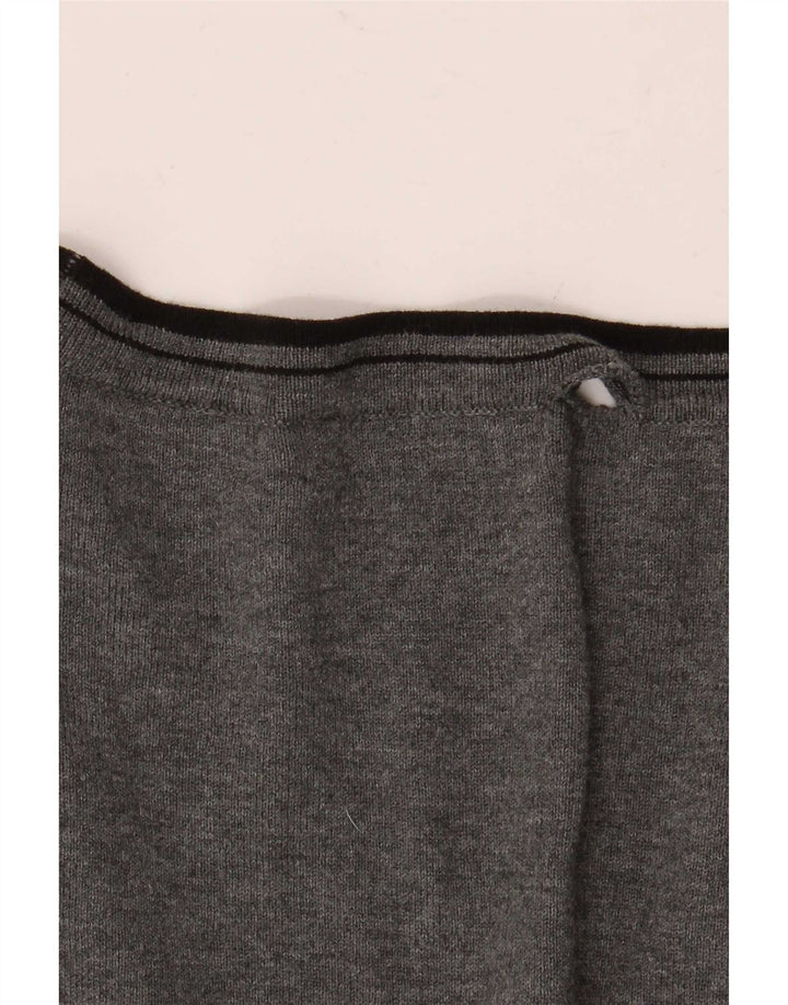 Zara Herre cardigan sweater Stor grå stribet bomuld