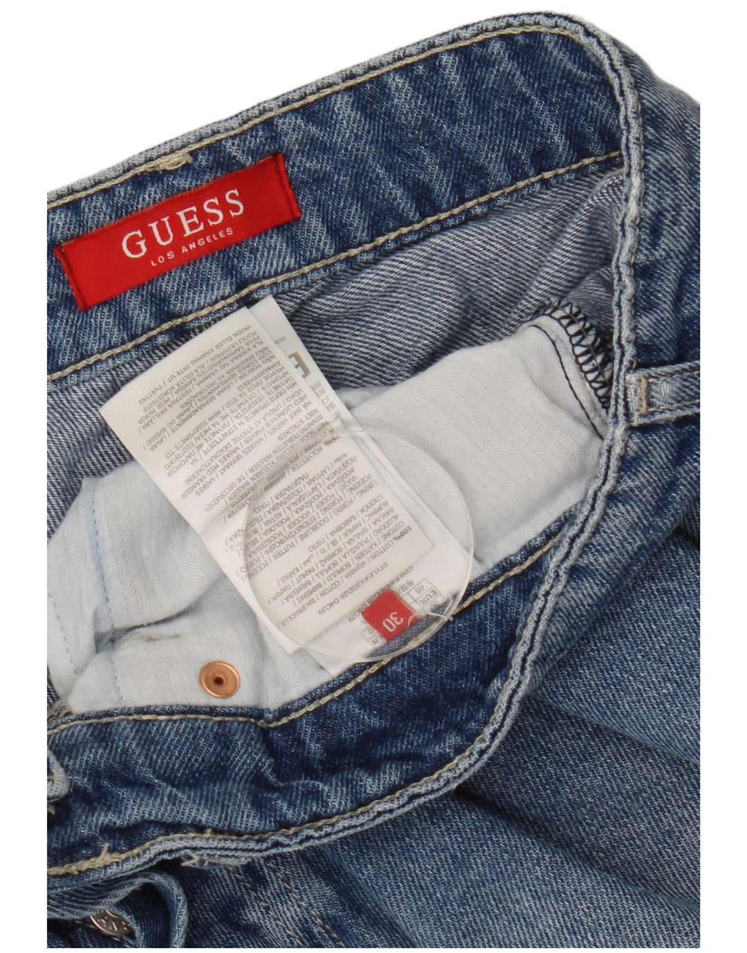 Guess denimshorts til kvinder W30 mellemblå bomuld