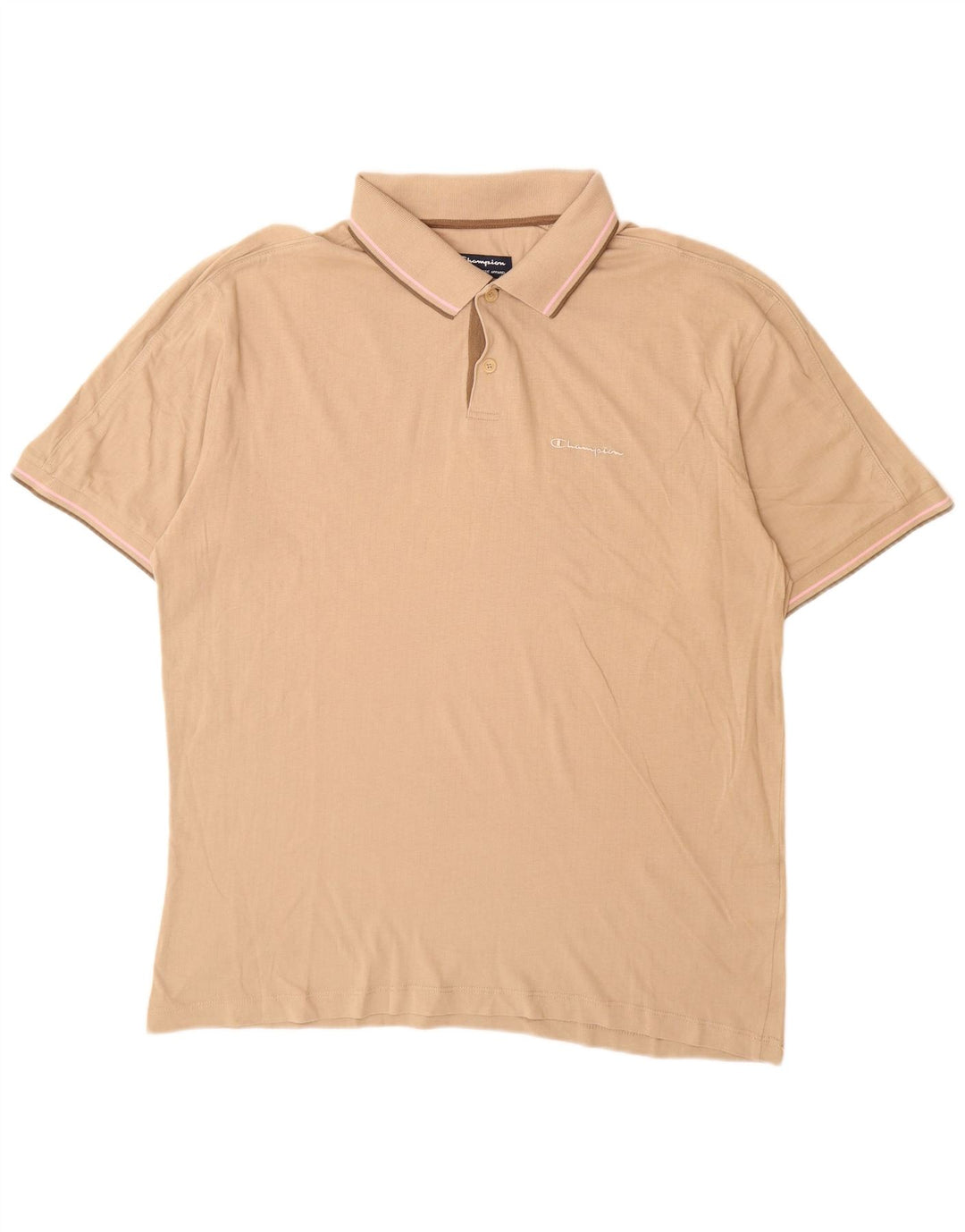 CHAMPION Polo Shirt til mænd 2XL Beige Bomuld