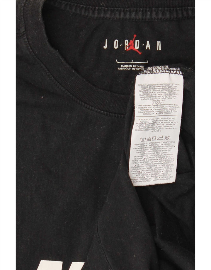 Jordan Herre grafisk T-shirt Top Stor sort bomuld