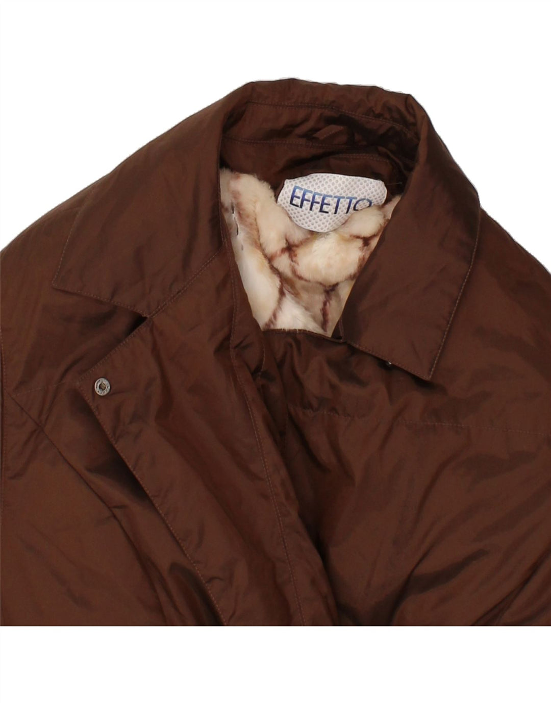 VINTAGE Womens Padded Coat IT 44 Medium Brown Polyamide Vintage Vintage and Second-Hand Vintage from Messina Hembry 