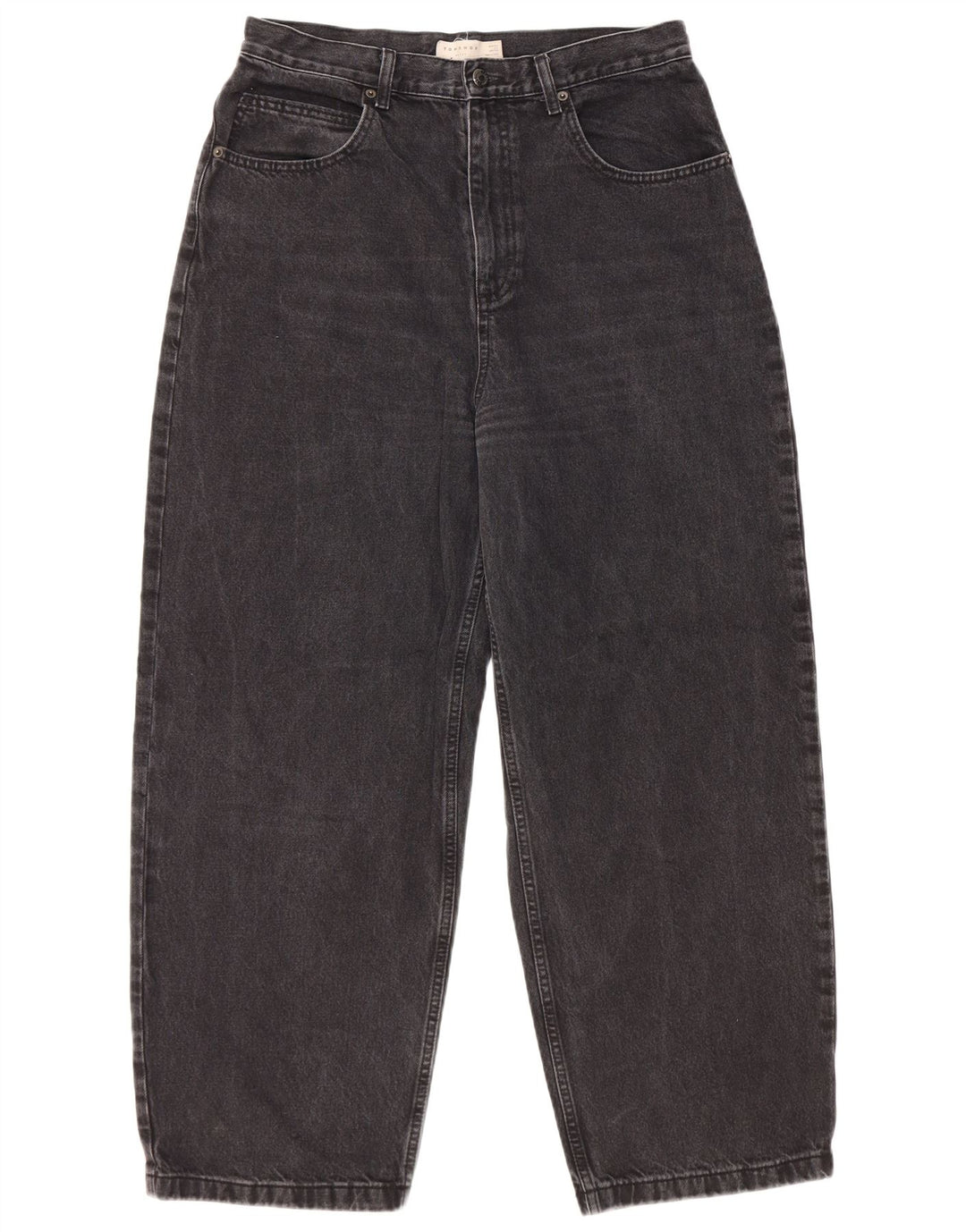 Topshop Dame Baggy Tapered Jeans W32 L30 Sort Polyester