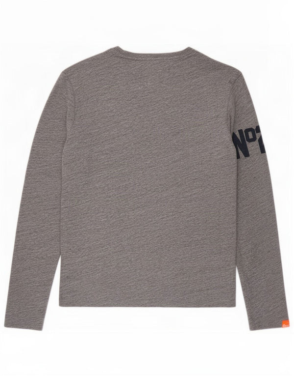 Superdry Grafisk Herre-top Langærmet Medium Grey Flecked Bomuld