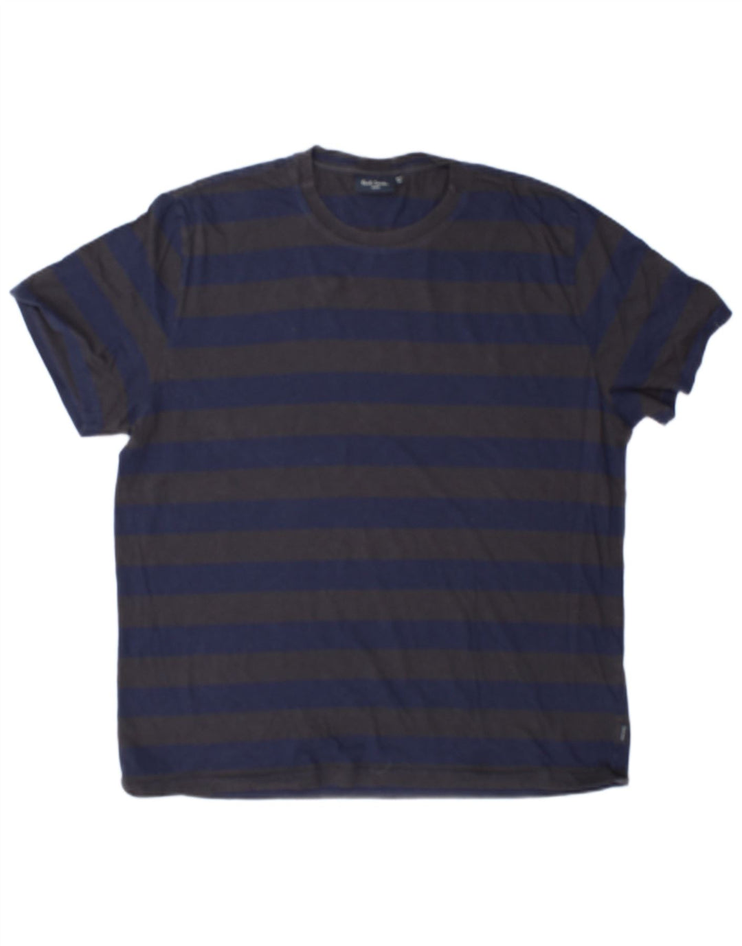 Paul Smith herre T-shirt top XL blå stribet bomuld