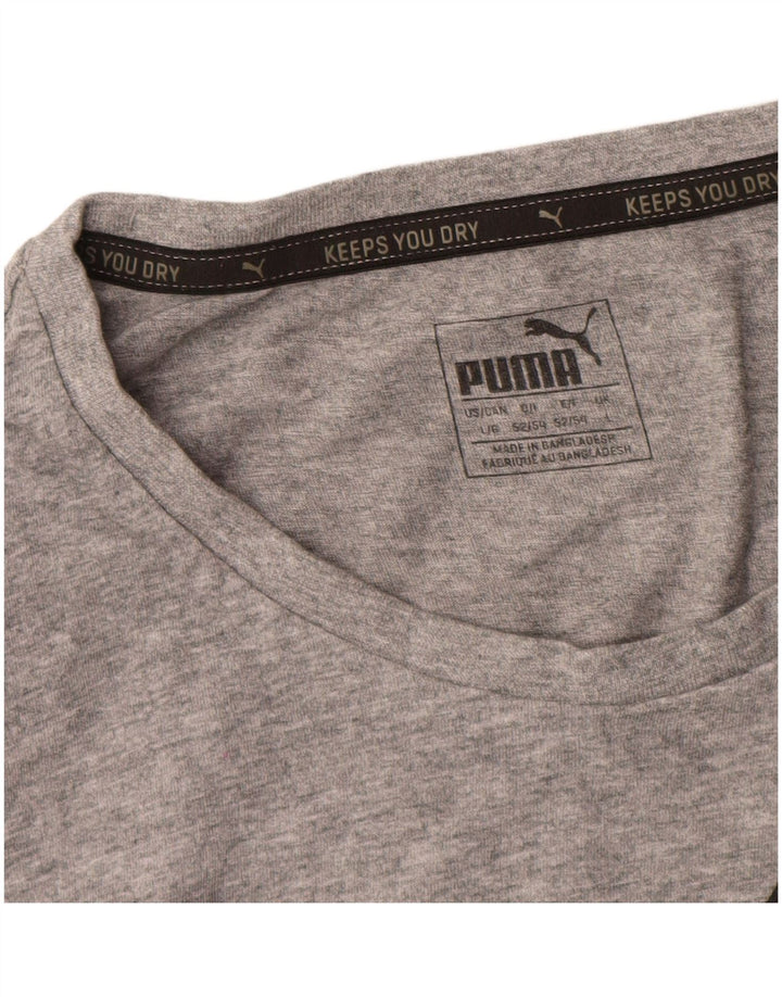 Puma Herre Grafisk T-Shirt Top Stor Grå