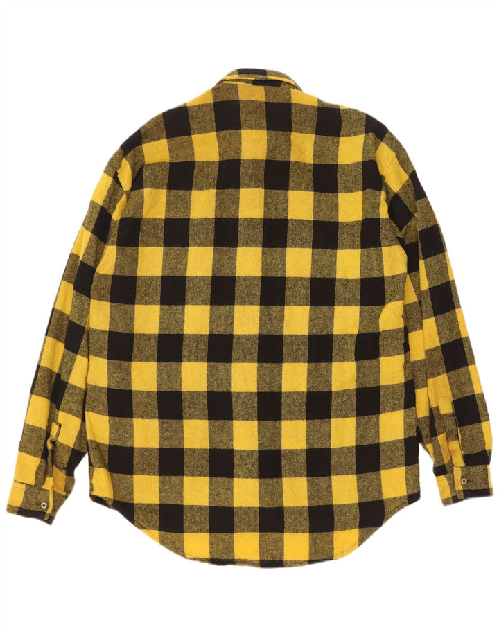 Søges Herre Overshirt Skjorte Medium Gul Gingham Akryl