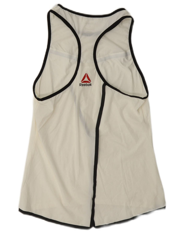Reebok Womens Grafisk Vest Top UK 8/10 Small White