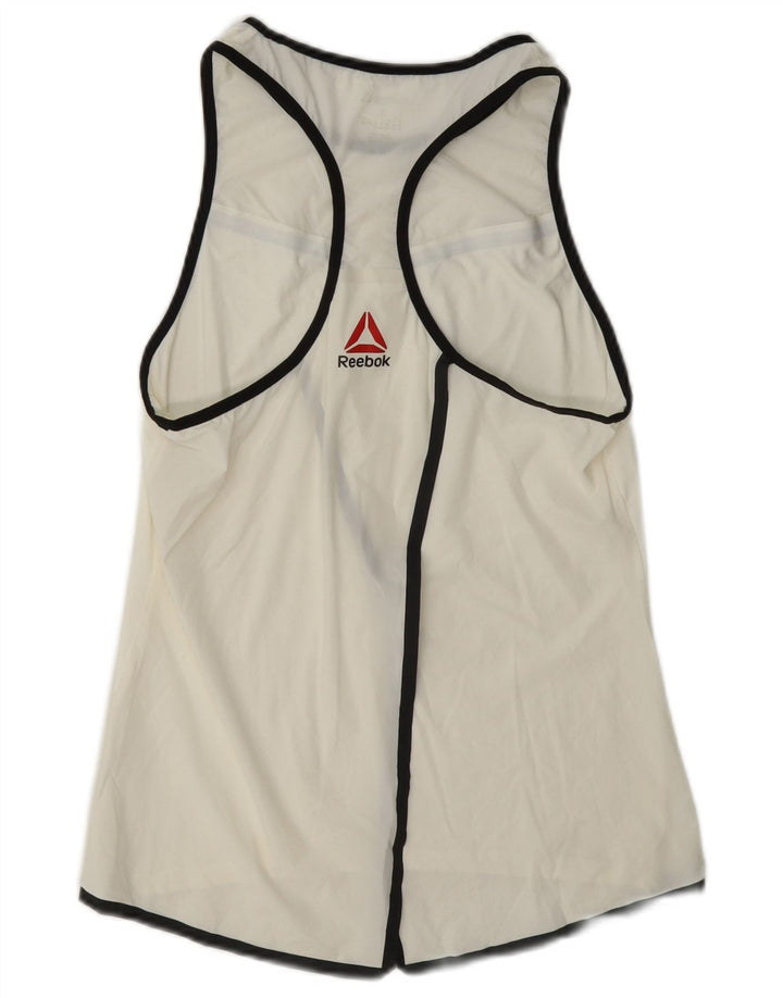 Reebok Womens Grafisk Vest Top UK 8/10 Small White
